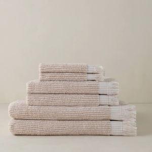 (Towel Set - Natural) Lupita Organic Cotton Towel Collection