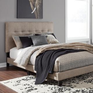 Adelloni Faux Leather Upholstered Bed