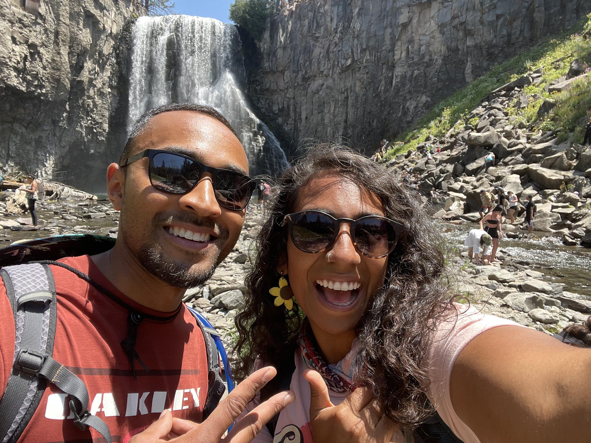 Hike to Rainbow Falls in Mammoth has been a tradition with our college group each summer.  But this was our first time enjoying it together as a couple.