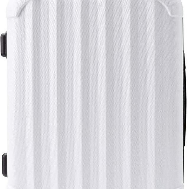 Genius Pack Hardside Luggage Spinner - Smart, Organized, Lightweight Suitcase - TSA Approved Maximum Allowance Cabin Size (Aerial - Matte White)