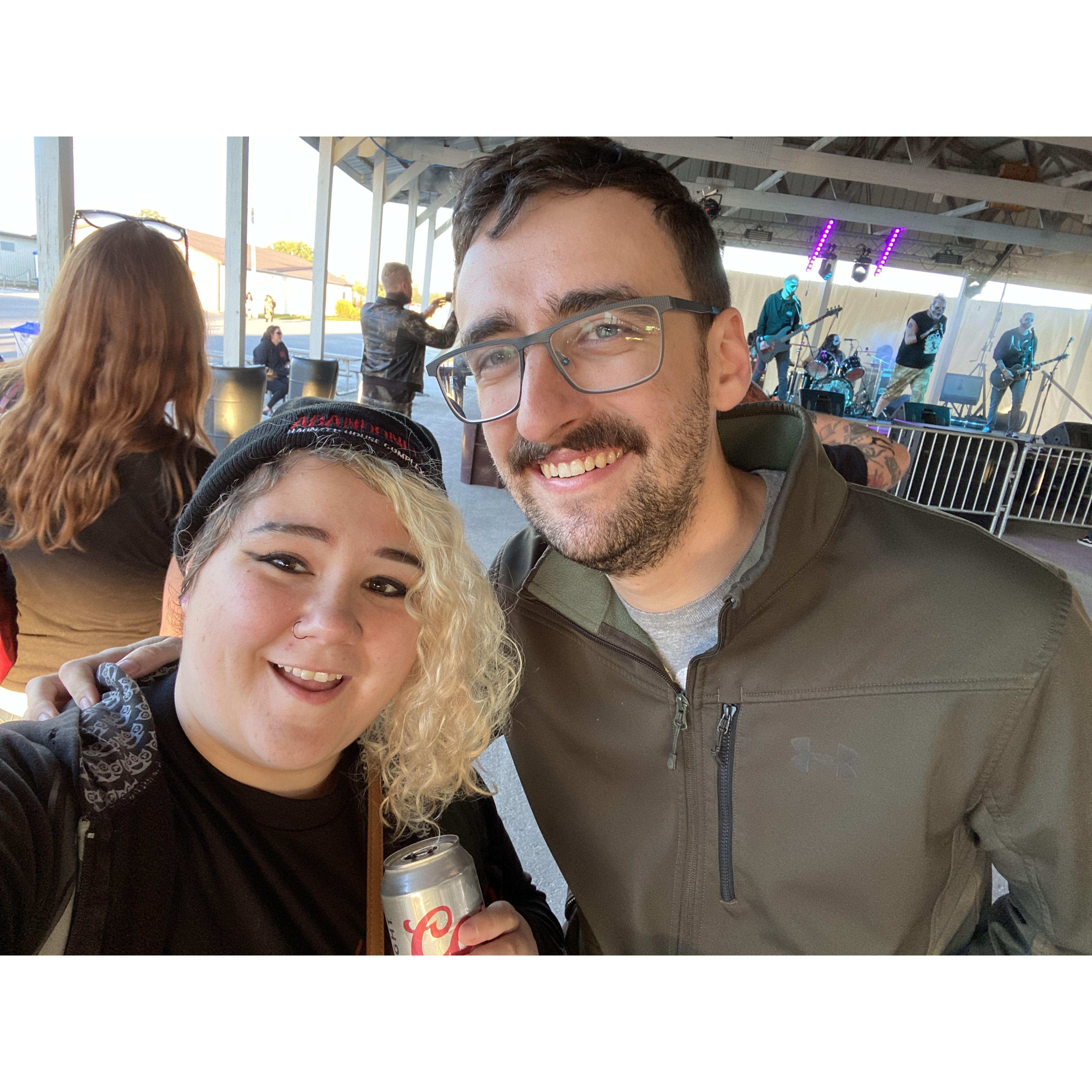 This was the first time Daniel and Omega saw live music together. It was at windigo fest In Wisconsin. (we saw a Rob Zombie cover band, It was awesome!)
