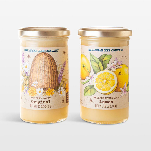 Savannah Bee Co Whipped Honey Duo: Original and Lemon Honey