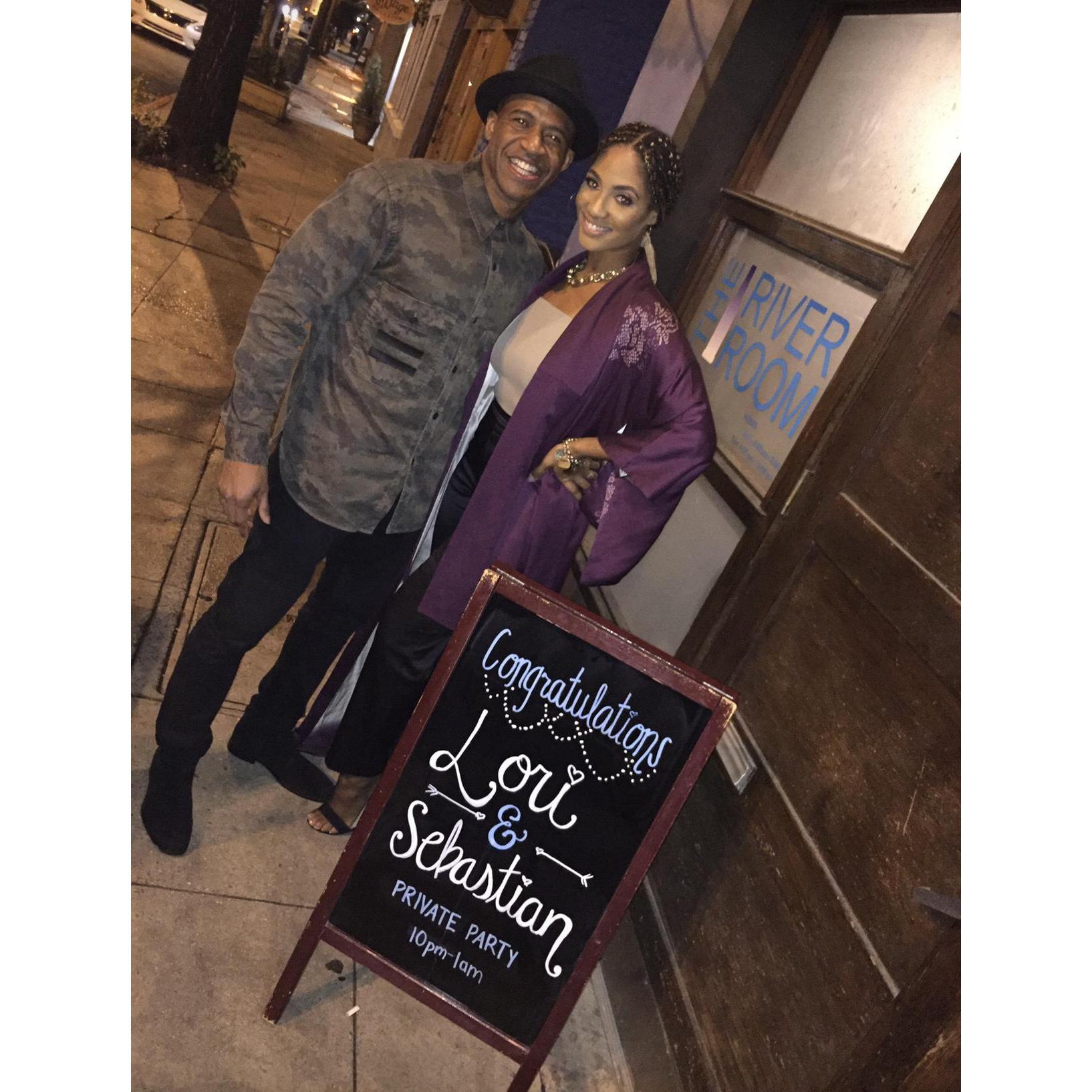 After party , engagement / Lori's birthday night! 
This was a night for the books....so many family and friends we could feel all the love.