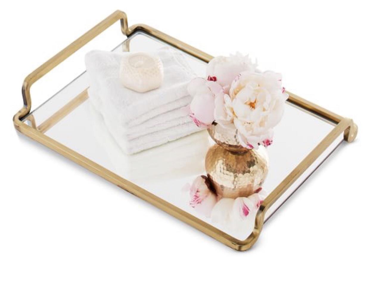 Lynn Brass & Mirror Tray