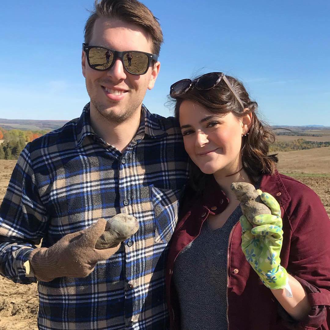 Maddy’s first potato harvest in Derrick’s hometown