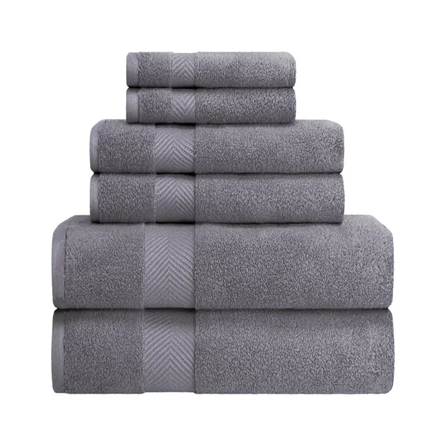 Ultra Soft Cotton Quick Dry Zero Twist Bathroom Towel Set, Gray - Blue Nile Mills