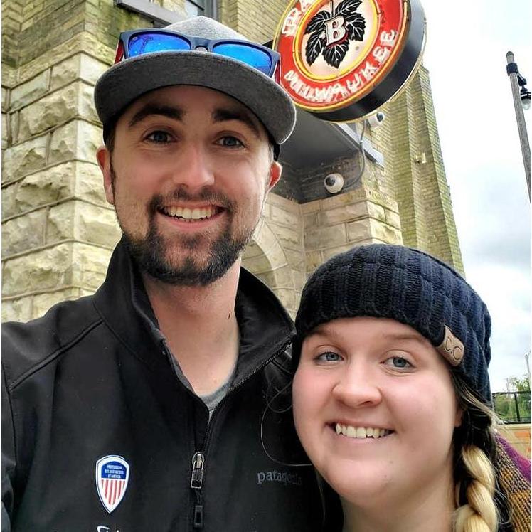 Touring the Pabst district in Milwaukee, WI, This is outside of their historical church that has since been turned into a micro brewery