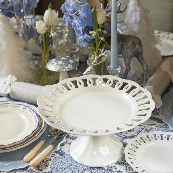 White Lace Serving Stand (Large)
