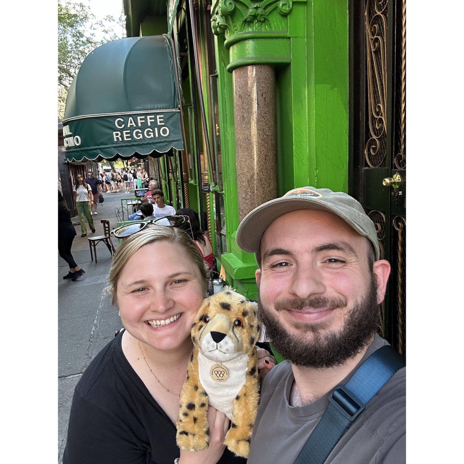 July 2024- Stopped by Caffe Reggio with Triton the Cheetah from The Bronx Zoo :)