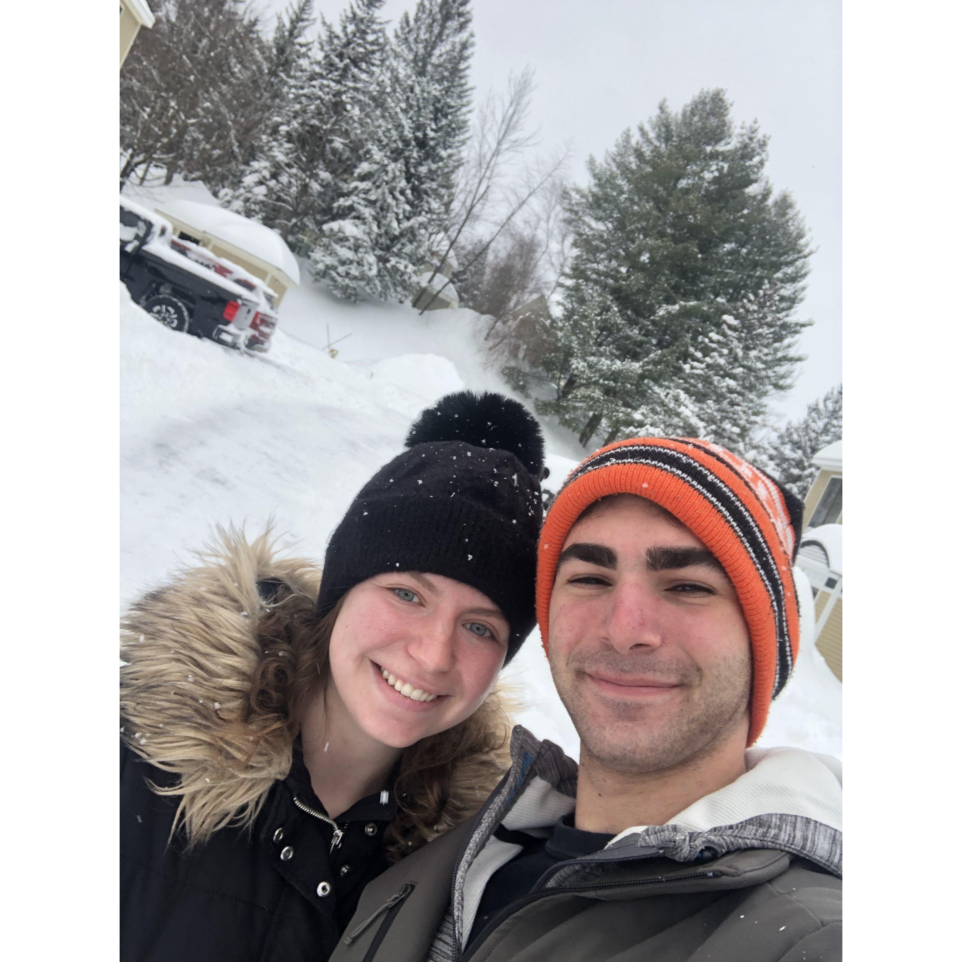 When we got snowed in in Vermont!