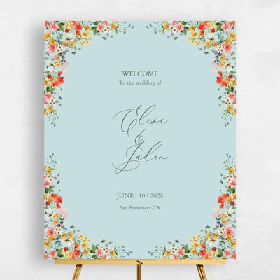 Iceberg, Blue Wedding Sign - Pourpier Portrait