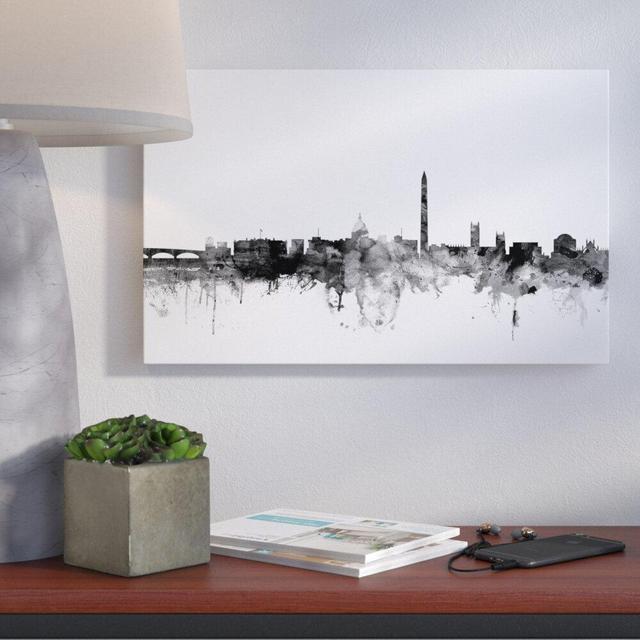'Washington DC Skyline' Graphic Art on Wrapped Canvas