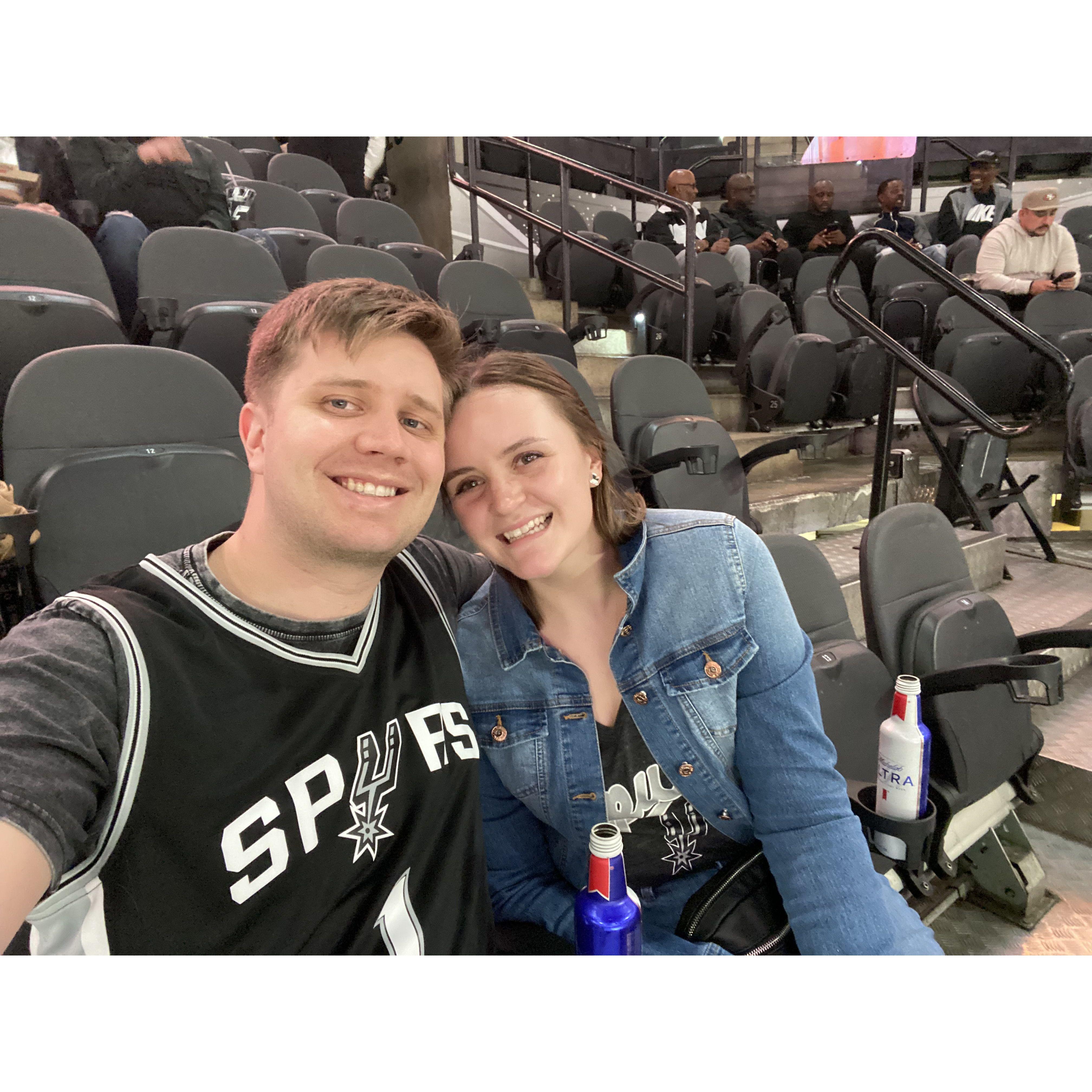 November 2023 - Our first date after Lauren returned from her deployment! (Spurs v Timberwolves)