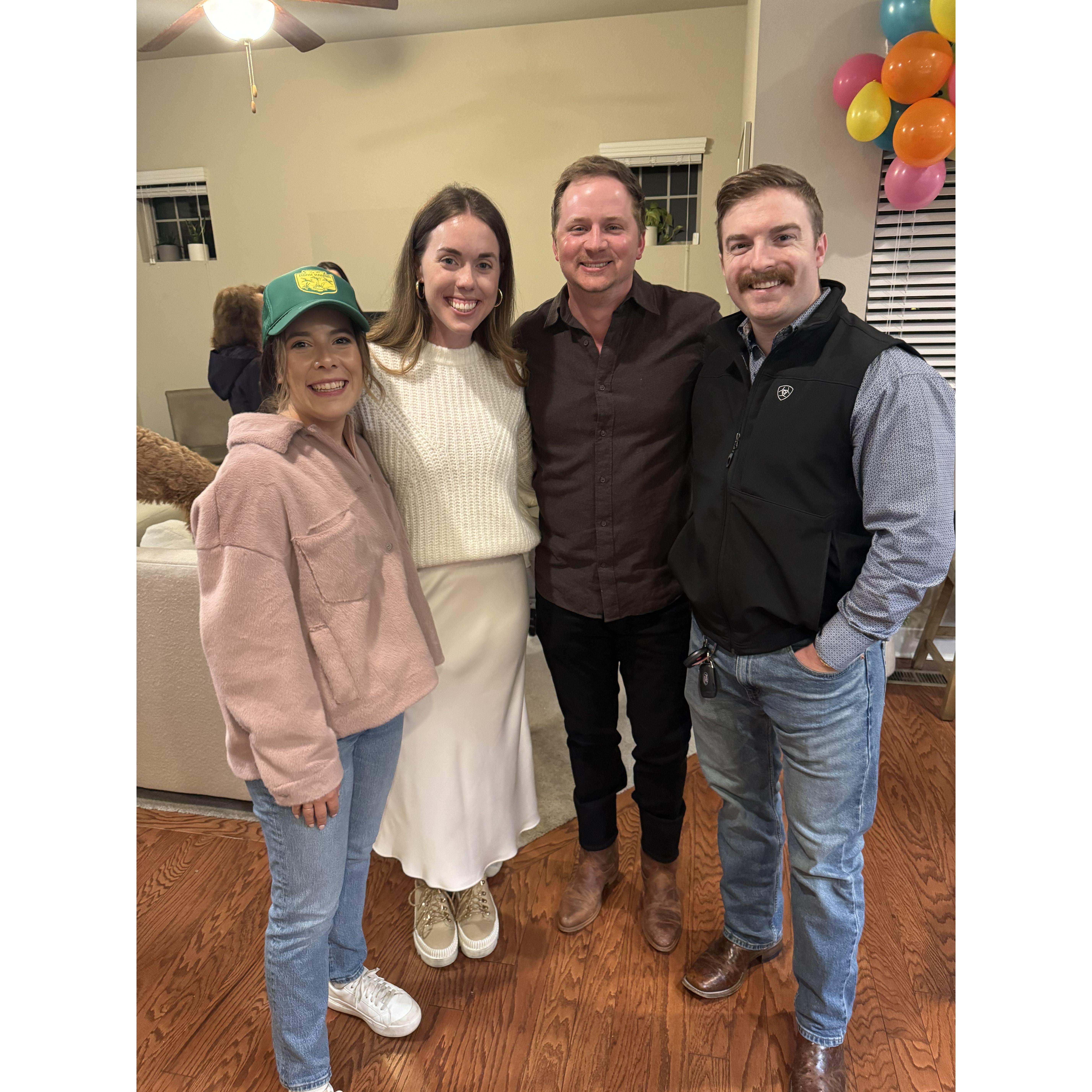 Celebrating our friends engagement!