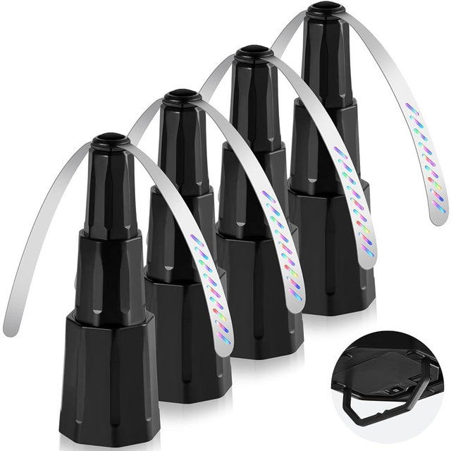 hyxjzh Fly Fans for Tables, Bug Fans with Holographic Blades, Battery Operated Fly Repellent Fan, Keep Flies Away from Picnic, BBQ, Restaurant, Party, Indoor and Outdoor, 4 Pack