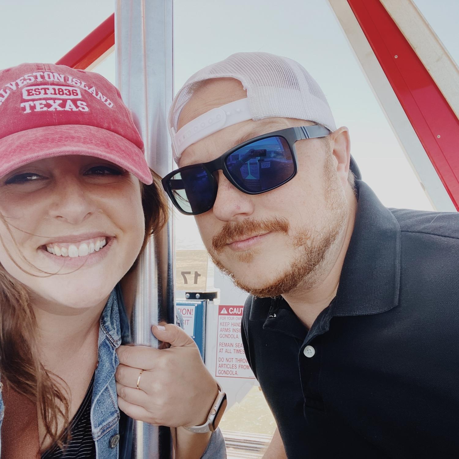 Our first road trip together! Showing me the great parts about Galveston :)