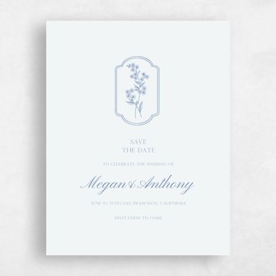 Mist, Blue Wedding Save the Date - Pino Portrait