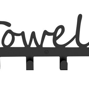 Fasmov Wall-Mounted 4 Hook Wall Towel Rack Originality Clothing Hooks