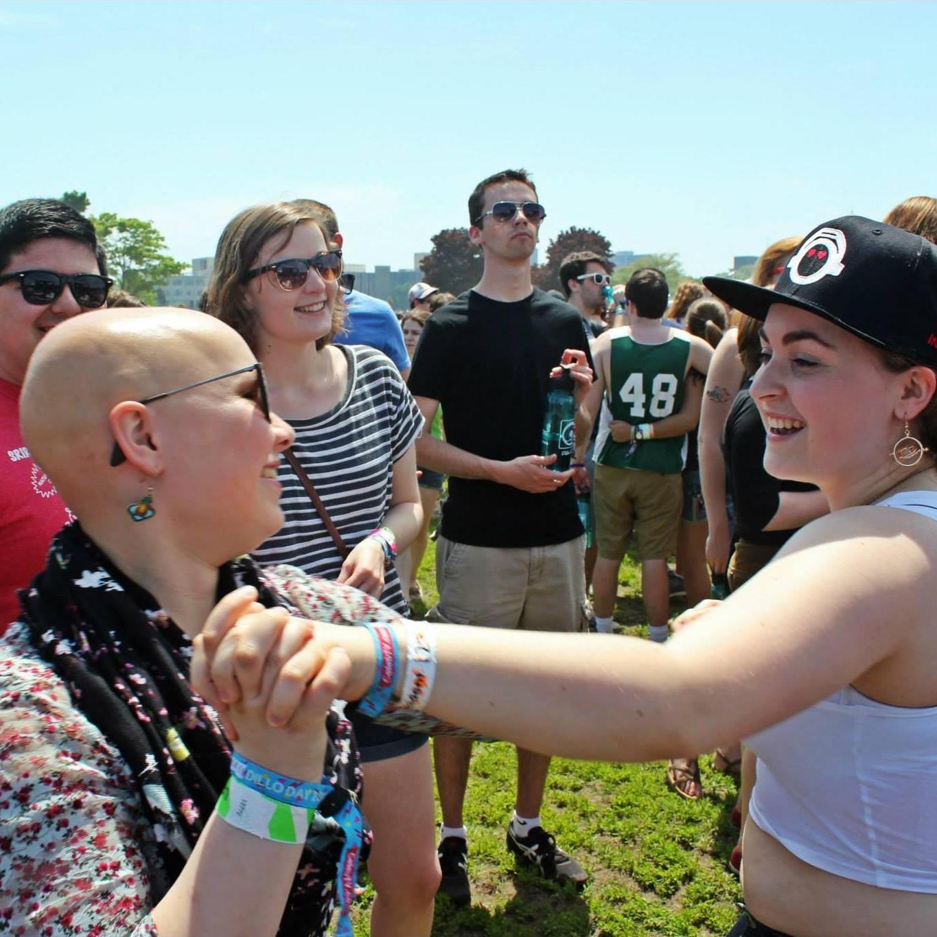 The first photo taken of the two of us--I convinced her to dance with me on Dillo Day at an Ok Go concert.