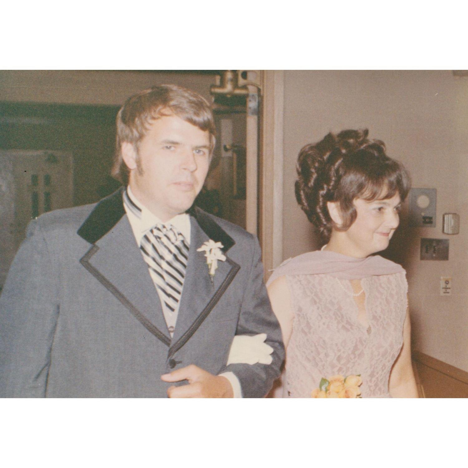 Just before the wedding in 1972