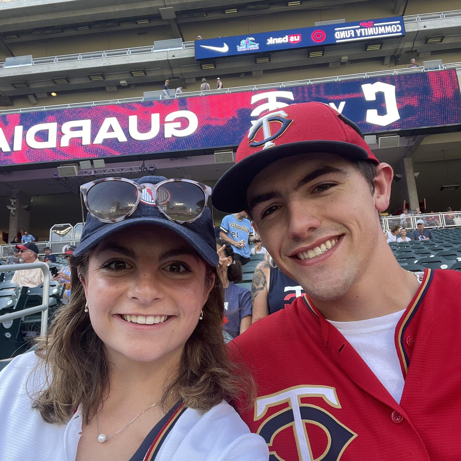 Emily's first Twins game - 2023