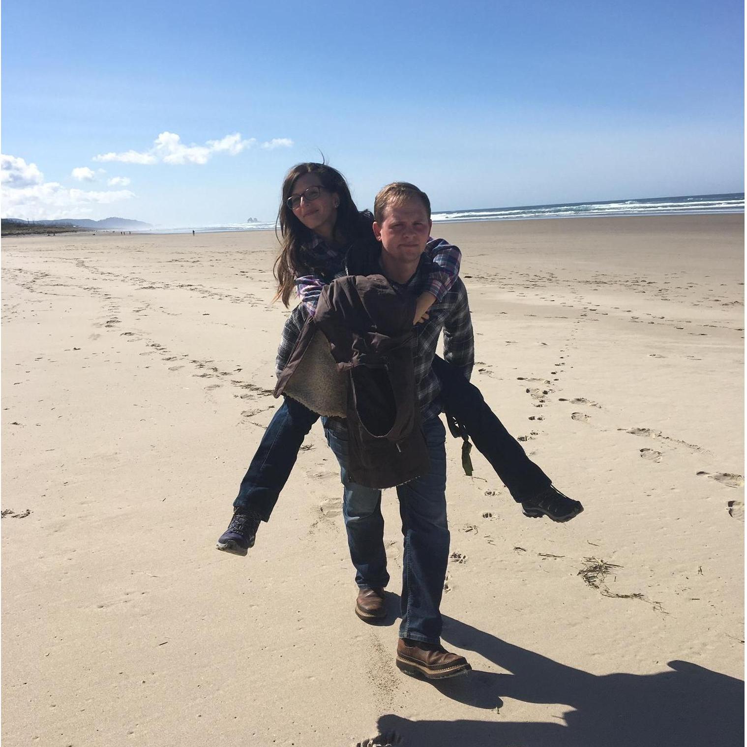 Grace's first visit to the Oregon Coast.