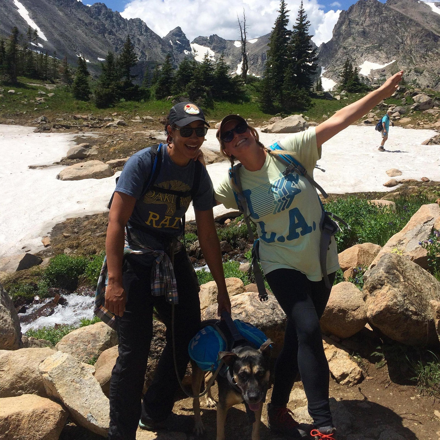 Hiking to Isabelle Glacier with our baby Zoey