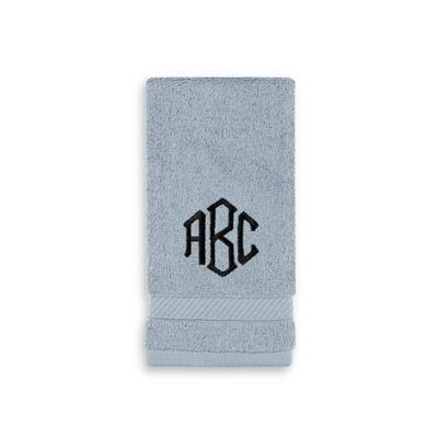 Monogrammed  Wamsutta® Hygro® Duet Fingertip Towel in Glacier