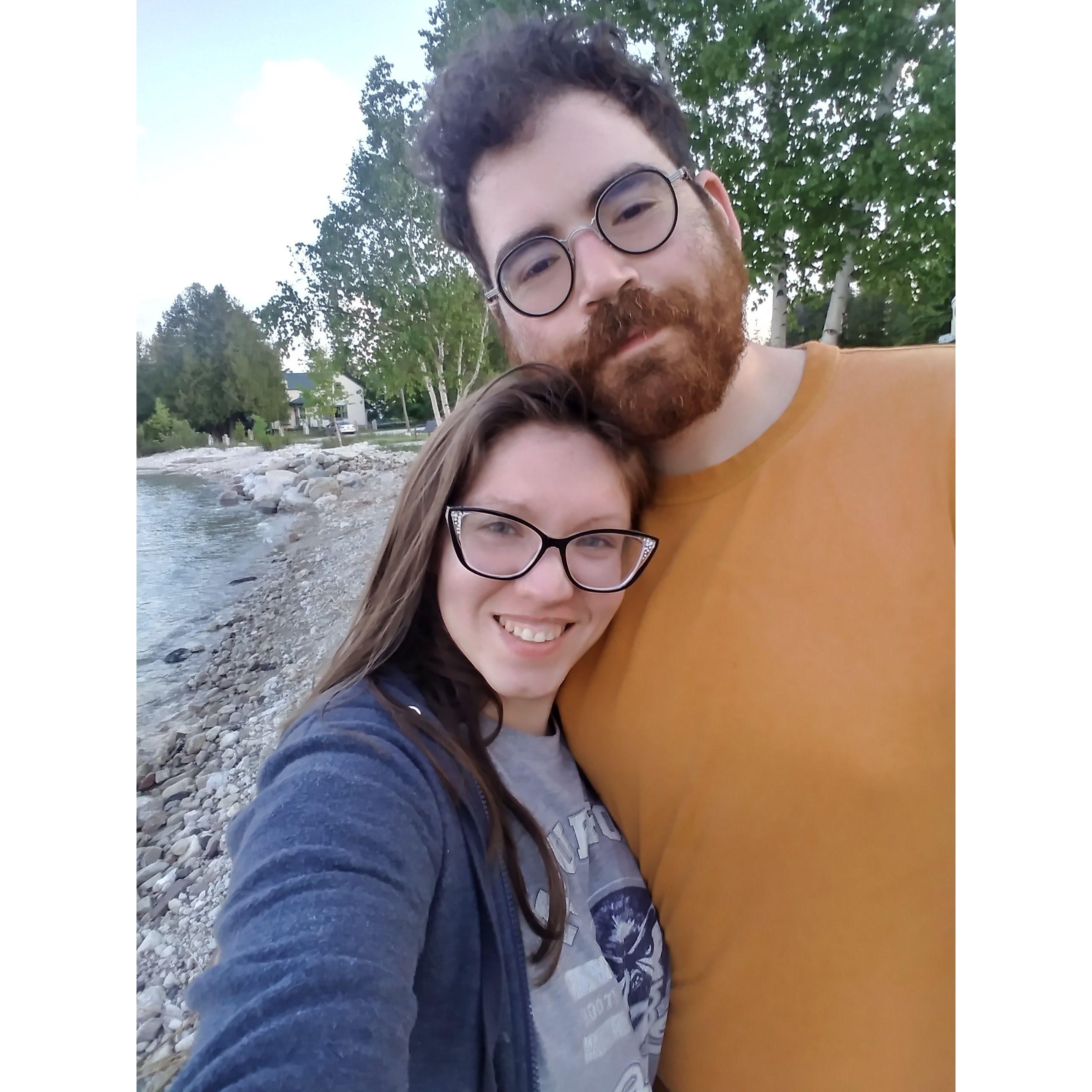 Our very first vacation together! We went to DeTour in the Upper Peninsula. We had said "I love you" for the first time a couple days before.