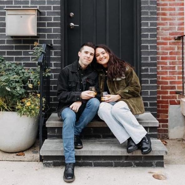 Outside our home in Philadelphia, 2020.