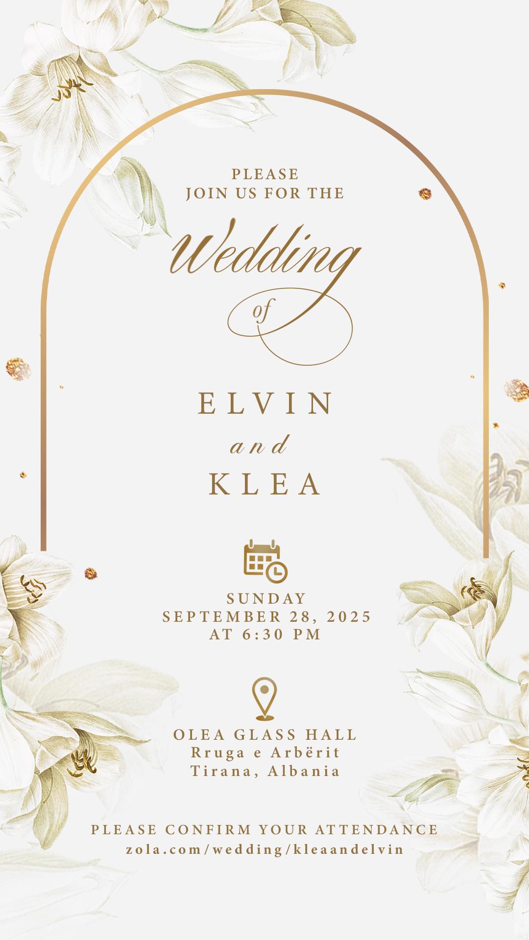 The Wedding Website of Klea Myftari and Elvin Rustemi