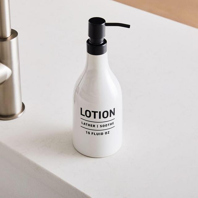 Utility Lotion Pump, Circle, White/Black