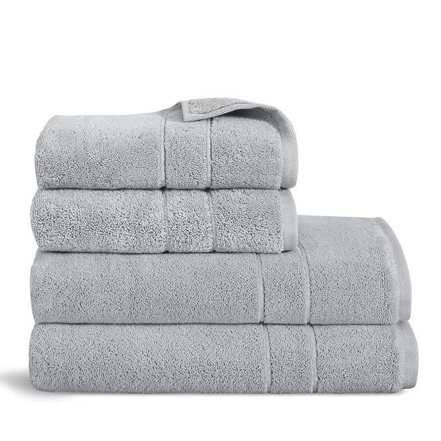 Brooklinen Super-Plush Turkish Cotton Bath Towel Set - Set of 2 Bath Towels + 2 Hand Towels, Smoke Grey, 100% Cotton | Best Luxury Spa Towels