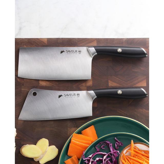 SAVEUR SELECTS Voyage Series Forged German Steel 2-Pc. Cleaver Set