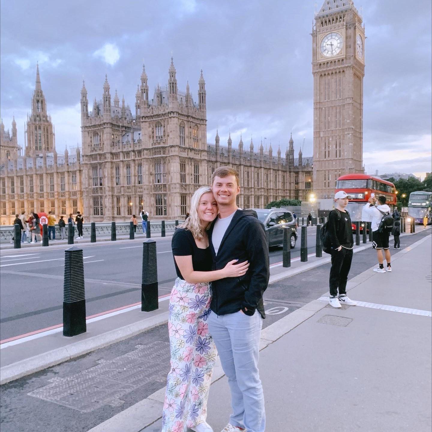 Brenna and Dylan’s trip to London in 2022.
