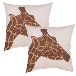 Giraffe Square Outdoor Throw Pillow (2-Pack)