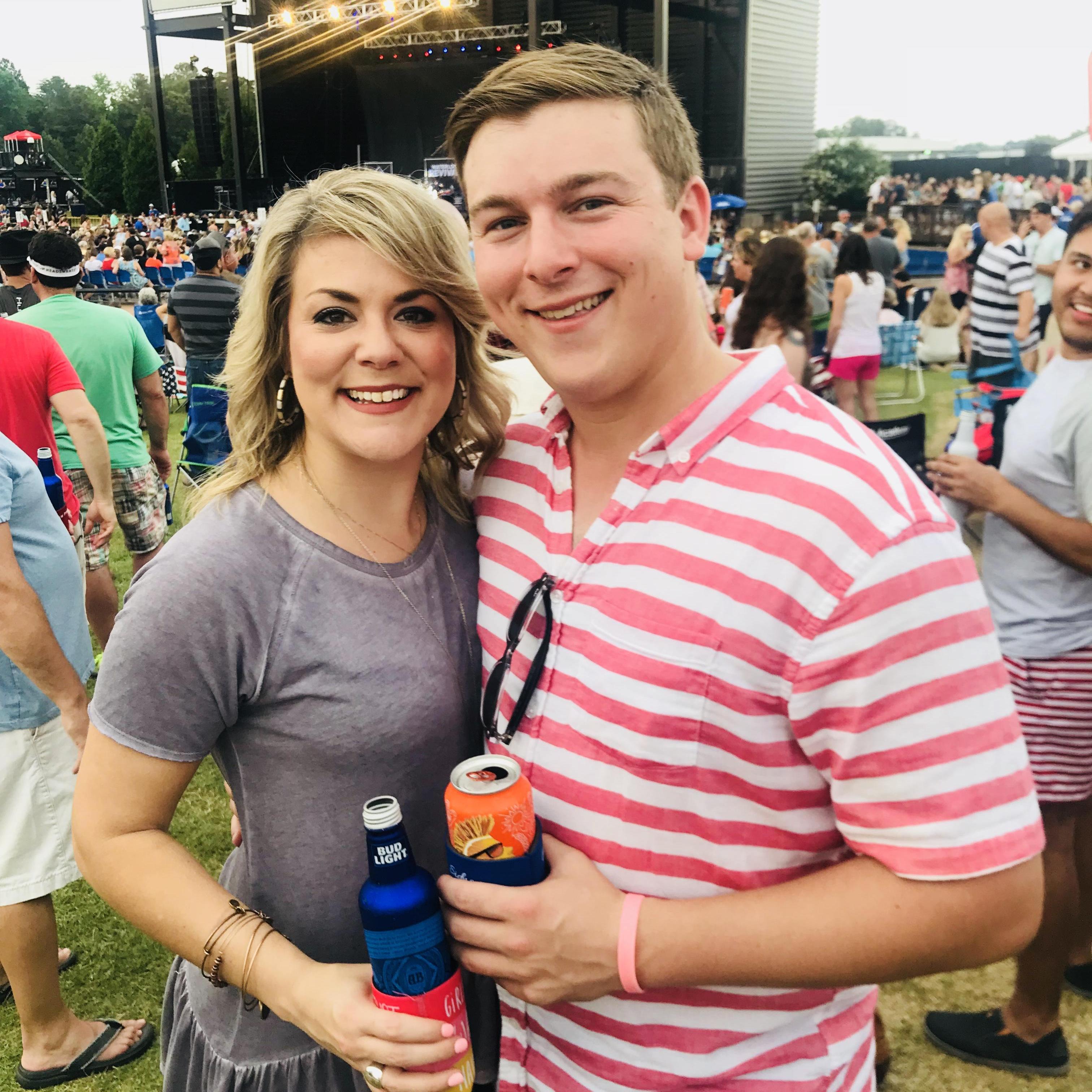 We love going to concerts!  Here we are at Toby Keith in Simpsonville, SC summer of 2018.