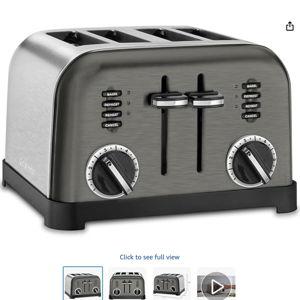Cuisinart CPT-180BKS Classic 4-Slice Toaster, Black/Stainless Steel