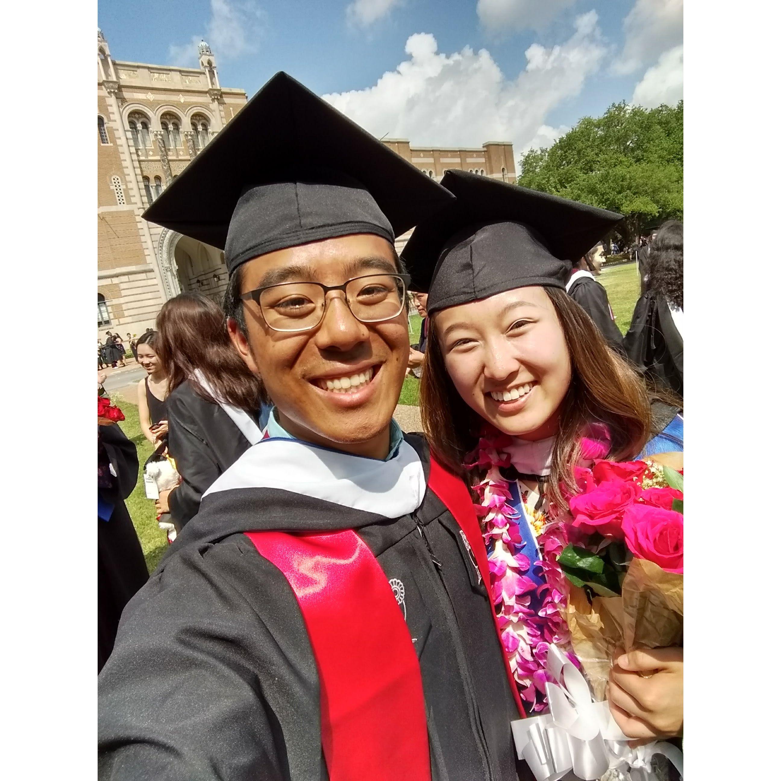 Ethan & Lucy graduate from Rice, just friends