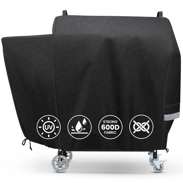 QuliMetal Grill Cover for Rec Tec RT-590, Recteq Deck Boss 590 Wood Pellet Grill - Heavy Duty Waterproof Fade Resistant Outdoor Smoker Cover with Elastic Drawstring for Recteq RT-590 Grill Accessories