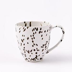 WEST ELM - Spotted Mugs (Set of 4) - Black/White