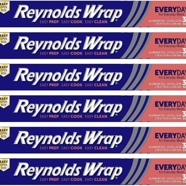 Reynolds Wrap Aluminum Foil (30 Sq Ft, Pack of 6)
