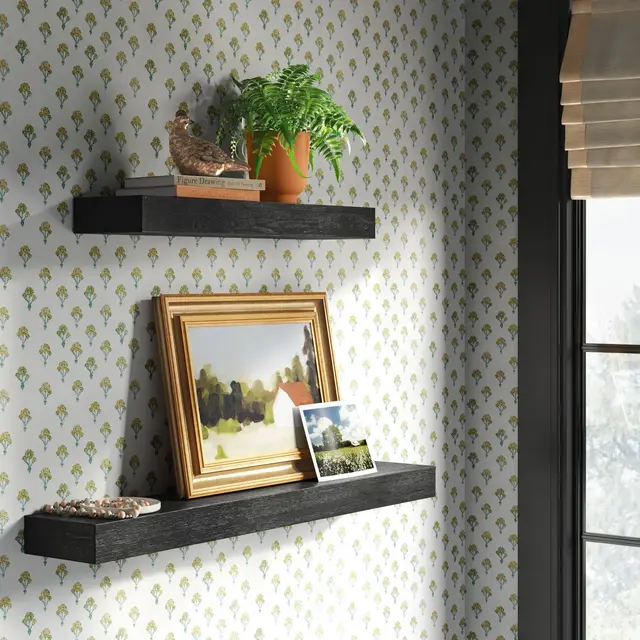 36" Floating Wood Shelf - Threshold™