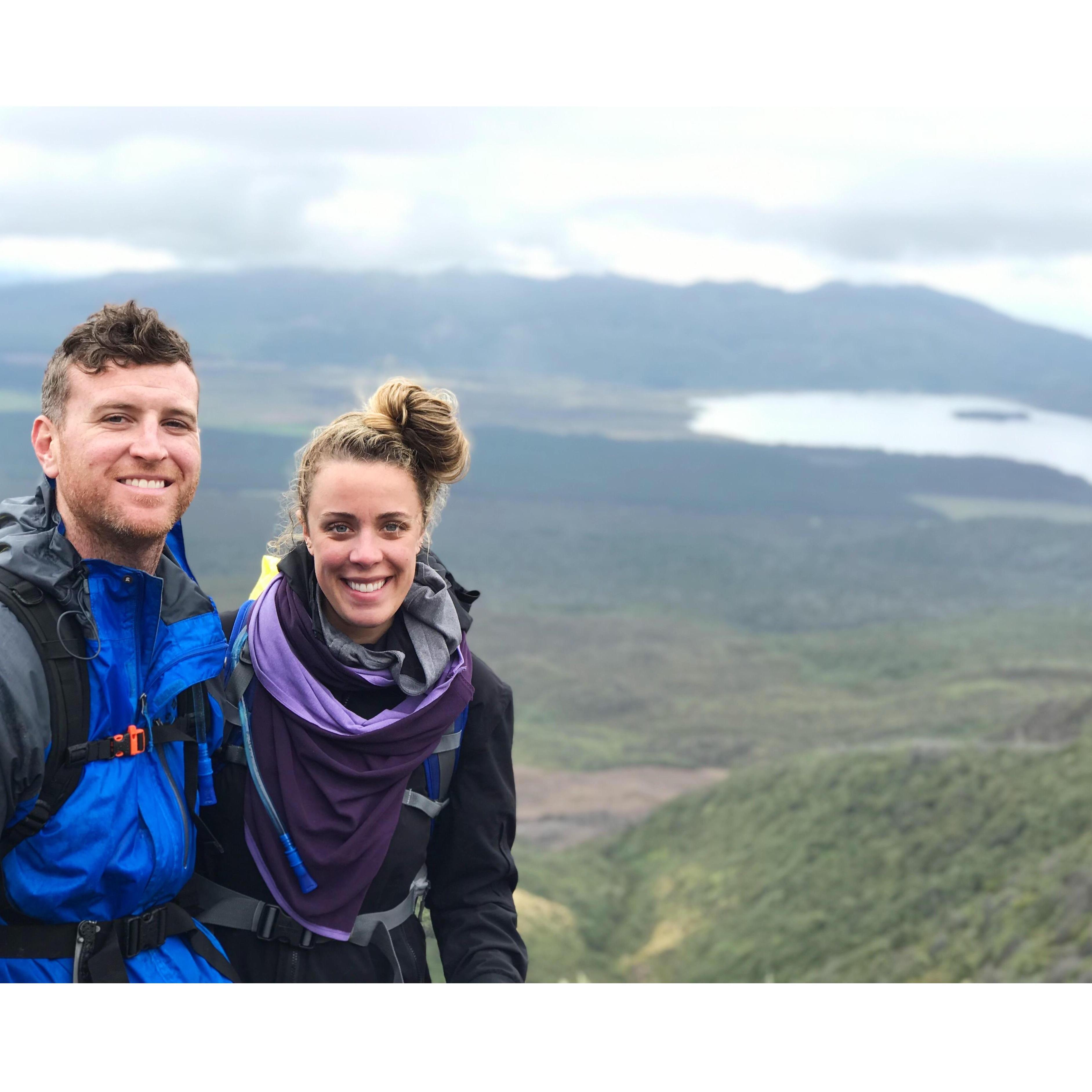 (Almost) done hiking the Tongariro Alpine Crossing in New Zealand