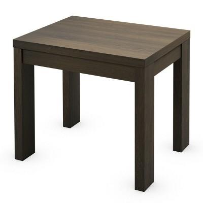 Costway European Style End Table Coffee Table Nightstand Bedroom Living Room Oak/Walnut
