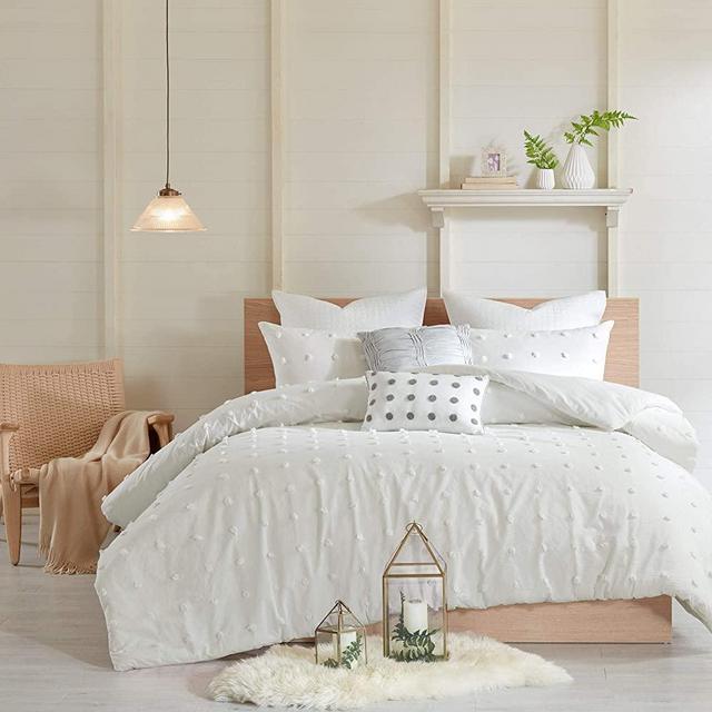Urban Habitat Brooklyn Cotton Jacquard Comforter Set Ivory Full/Queen