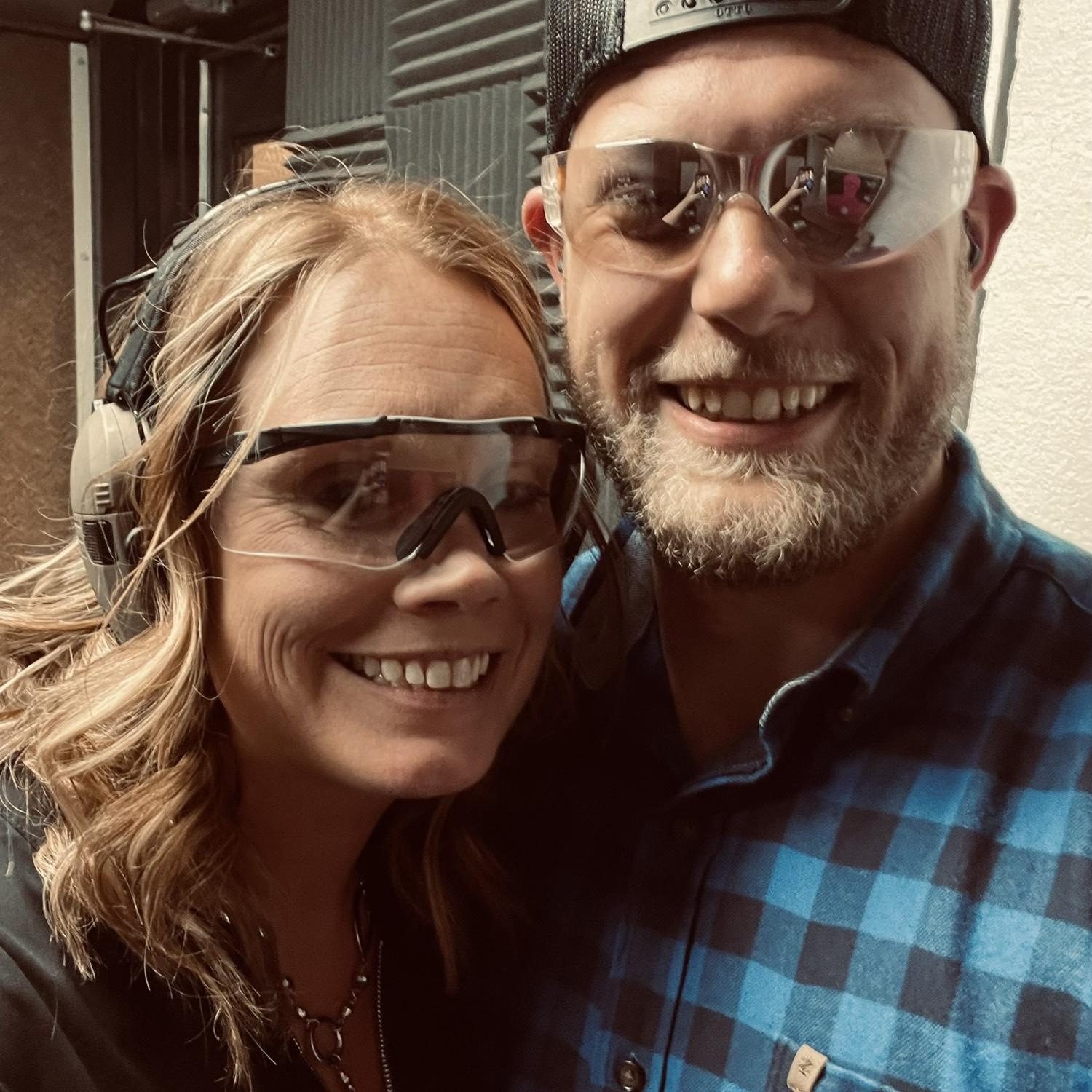 Where it all began….Our first date, James took me to the shooting range. Surprisingly I did pretty good for never having shot before.