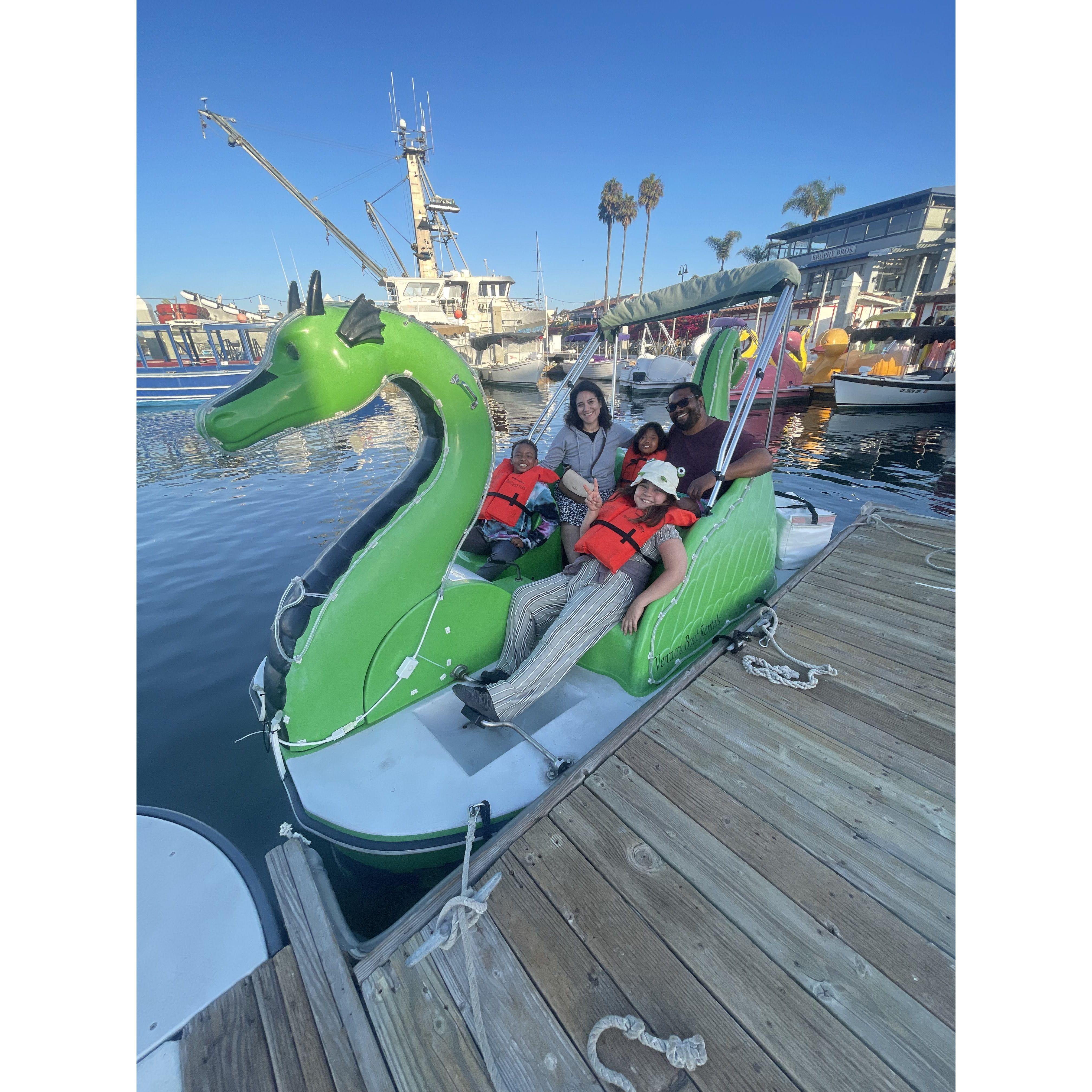 Family boat trip at Ventura Harbor.