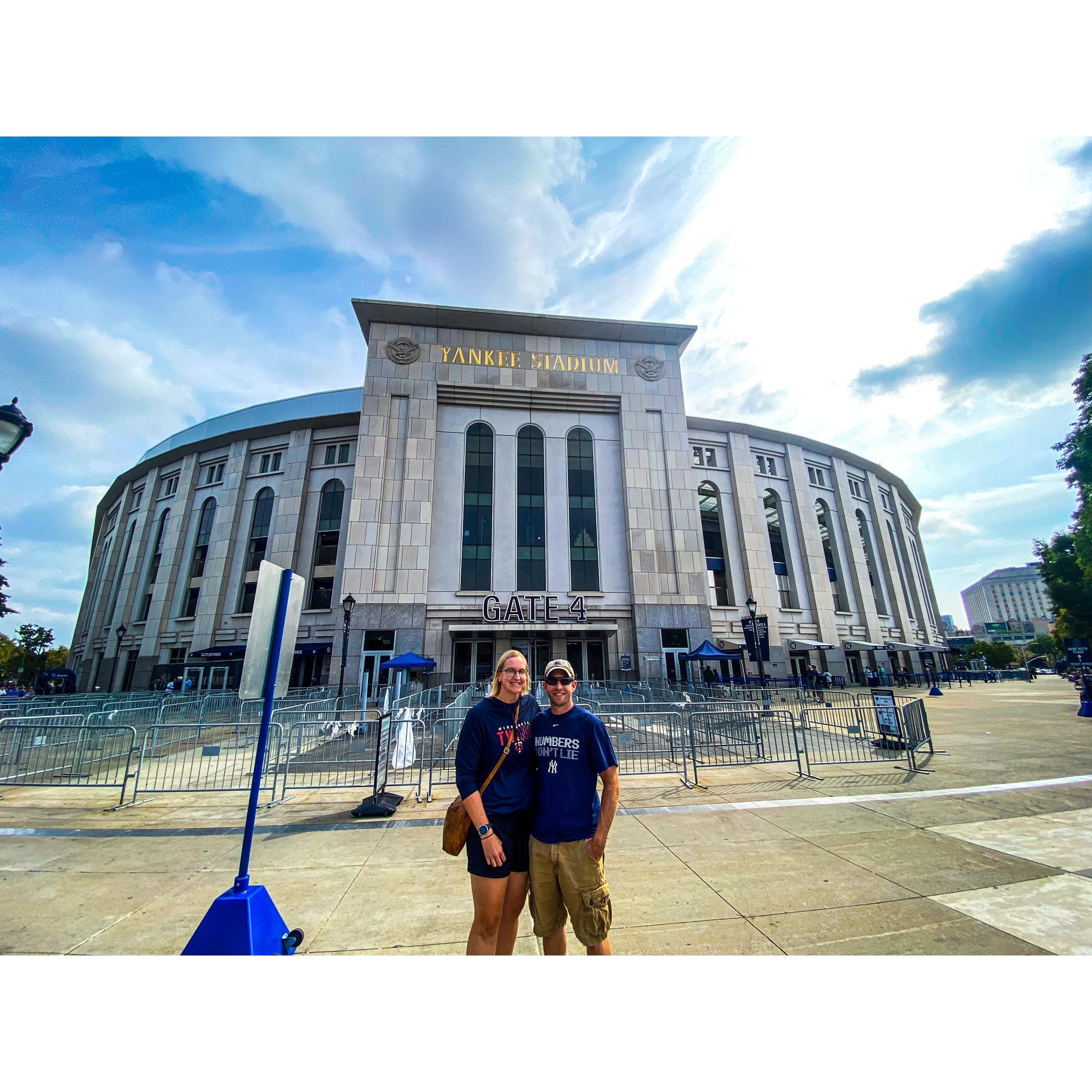 Amber's first trip to Yankee Stadium for Yankees vs. Twins