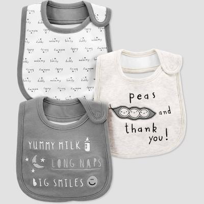 Baby 3pk Llama Bib Set - Just One You® made by carter's Gray